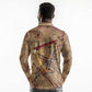 Satis Long Sleeve Polo Shirt with Fiery Bow and Arrow in Ancient Egyptian Warrior