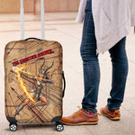 Satis Luggage Cover with Fiery Bow and Arrow in Ancient Egyptian Warrior