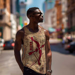 Satis Men Tank Top with Fiery Bow and Arrow in Ancient Egyptian Warrior