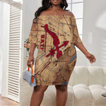 Satis Off Shoulder Short Dress with Fiery Bow and Arrow in Ancient Egyptian Warrior