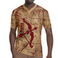 Satis Rugby Jersey with Fiery Bow and Arrow in Ancient Egyptian Warrior