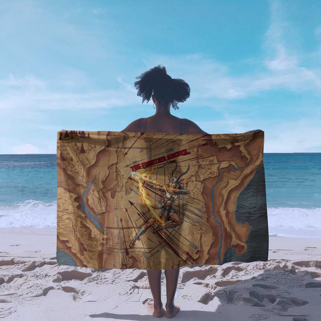 Satis Sarong with Fiery Bow and Arrow in Ancient Egyptian Warrior