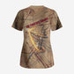 Satis Scrub Top with Fiery Bow and Arrow in Ancient Egyptian Warrior