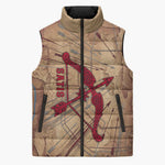 Satis Sleeveless Puffer Jacket with Fiery Bow and Arrow in Ancient Egyptian Warrior