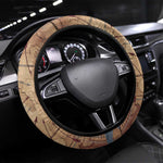 Satis Steering Wheel Cover with Fiery Bow and Arrow in Ancient Egyptian Warrior
