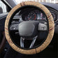 Satis Steering Wheel Cover with Fiery Bow and Arrow in Ancient Egyptian Warrior