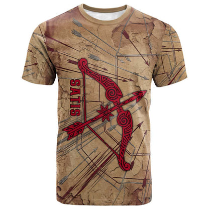 Satis T shirt with Fiery Bow and Arrow in Ancient Egyptian Warrior