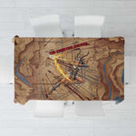 Satis Tablecloth with Fiery Bow and Arrow in Ancient Egyptian Warrior