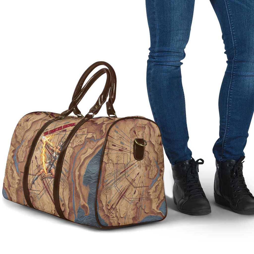 Satis Travel Bag with Fiery Bow and Arrow in Ancient Egyptian Warrior
