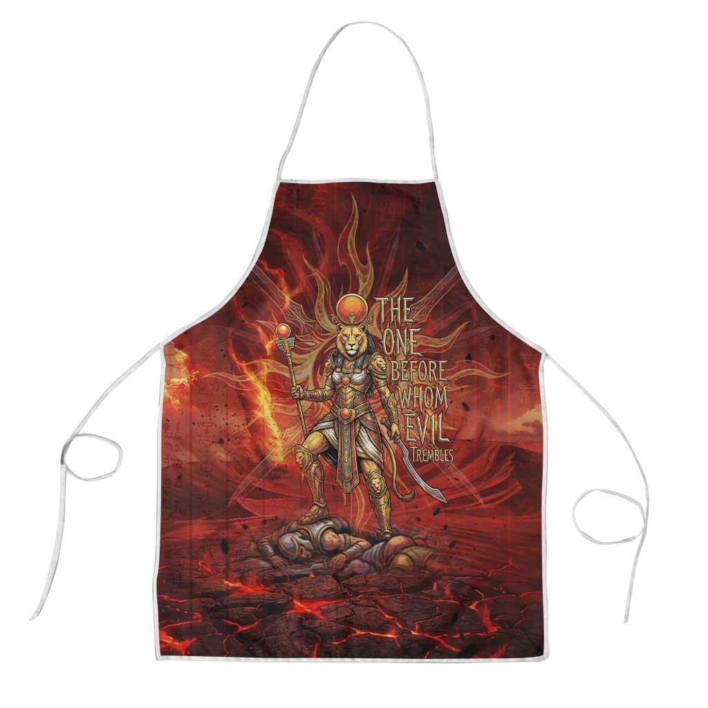 Sekhmet Apron Egyptian Fiery Lioness Head and Ancient Warrior
