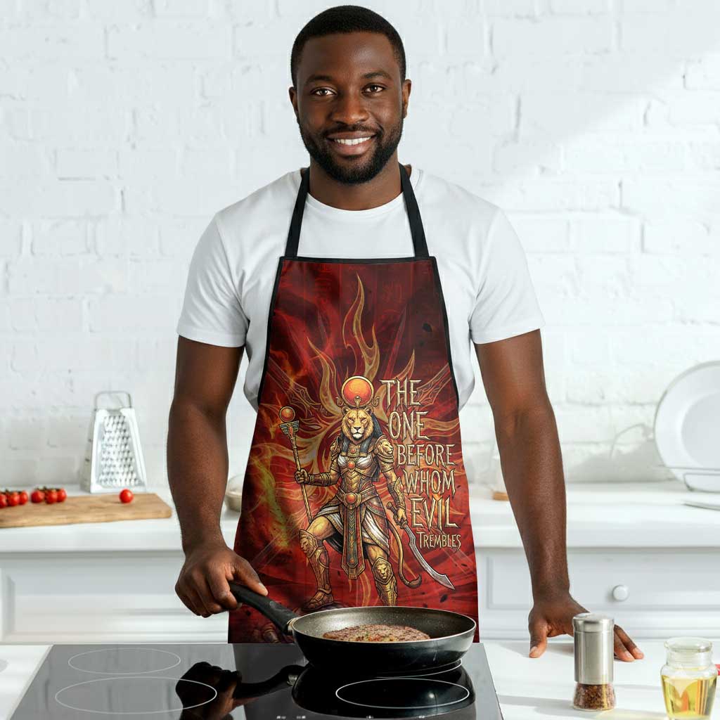 Sekhmet Apron Egyptian Fiery Lioness Head and Ancient Warrior