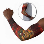 Sekhmet Arm Sleeves Egyptian Fiery Lioness Head and Ancient Warrior