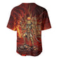 Sekhmet Baseball Jersey Egyptian Fiery Lioness Head and Ancient Warrior