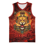 Sekhmet Basketball Jersey Egyptian Fiery Lioness Head and Ancient Warrior