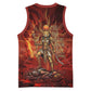 Sekhmet Basketball Jersey Egyptian Fiery Lioness Head and Ancient Warrior