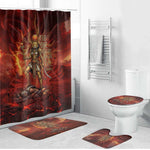 Sekhmet Bathroom Set Egyptian Fiery Lioness Head and Ancient Warrior