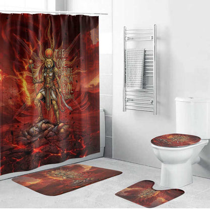 Sekhmet Bathroom Set Egyptian Fiery Lioness Head and Ancient Warrior