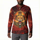 Sekhmet Button Sweatshirt Egyptian Fiery Lioness Head and Ancient Warrior