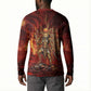 Sekhmet Button Sweatshirt Egyptian Fiery Lioness Head and Ancient Warrior