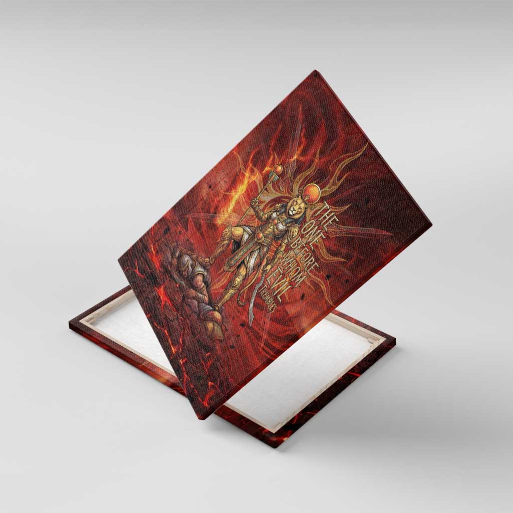 Sekhmet Canvas Wall Art Egyptian Fiery Lioness Head and Ancient Warrior