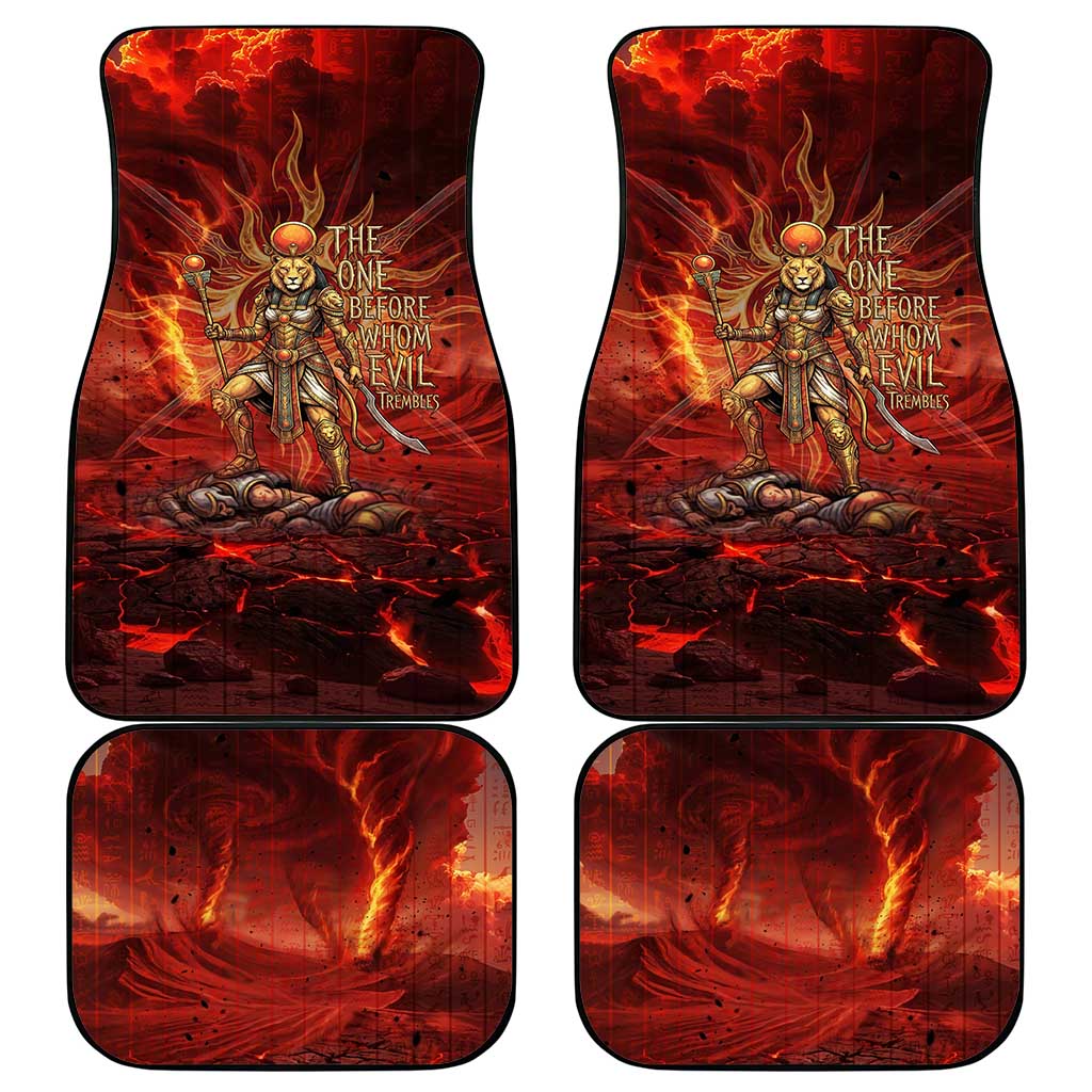 Sekhmet Car Mats Egyptian Fiery Lioness Head and Ancient Warrior