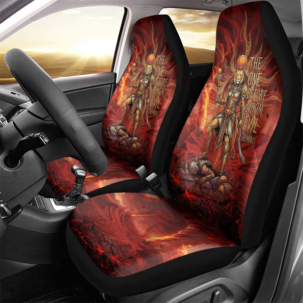 Sekhmet Car Seat Cover Egyptian Fiery Lioness Head and Ancient Warrior