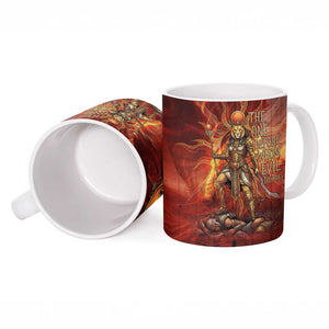 Sekhmet Ceramic Mug Egyptian Fiery Lioness Head and Ancient Warrior