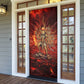 Sekhmet Door Cover Egyptian Fiery Lioness Head and Ancient Warrior