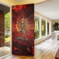 Sekhmet Door Cover Egyptian Fiery Lioness Head and Ancient Warrior