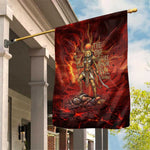 Sekhmet Garden Flag Egyptian Fiery Lioness Head and Ancient Warrior
