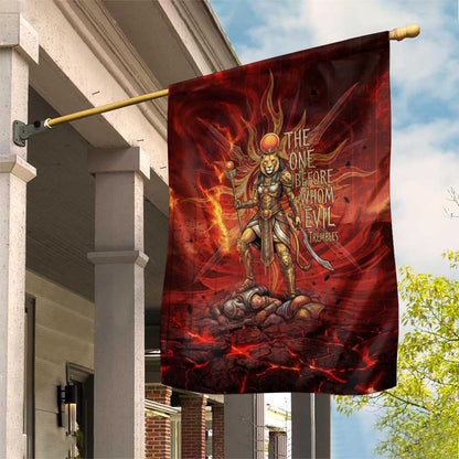 Sekhmet Garden Flag Egyptian Fiery Lioness Head and Ancient Warrior