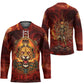 Sekhmet Hockey Jersey Egyptian Fiery Lioness Head and Ancient Warrior