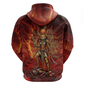 Sekhmet Hoodie Egyptian Fiery Lioness Head and Ancient Warrior