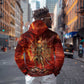 Sekhmet Hoodie Egyptian Fiery Lioness Head and Ancient Warrior
