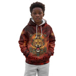 Sekhmet Kid Hoodie Egyptian Fiery Lioness Head and Ancient Warrior