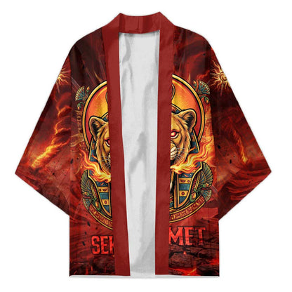 Sekhmet Kimono Egyptian Fiery Lioness Head and Ancient Warrior