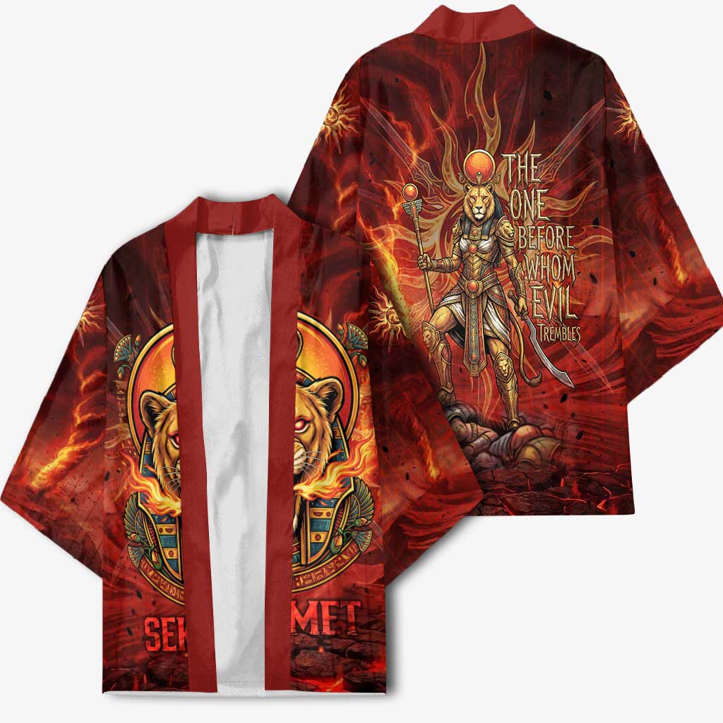 Sekhmet Kimono Egyptian Fiery Lioness Head and Ancient Warrior