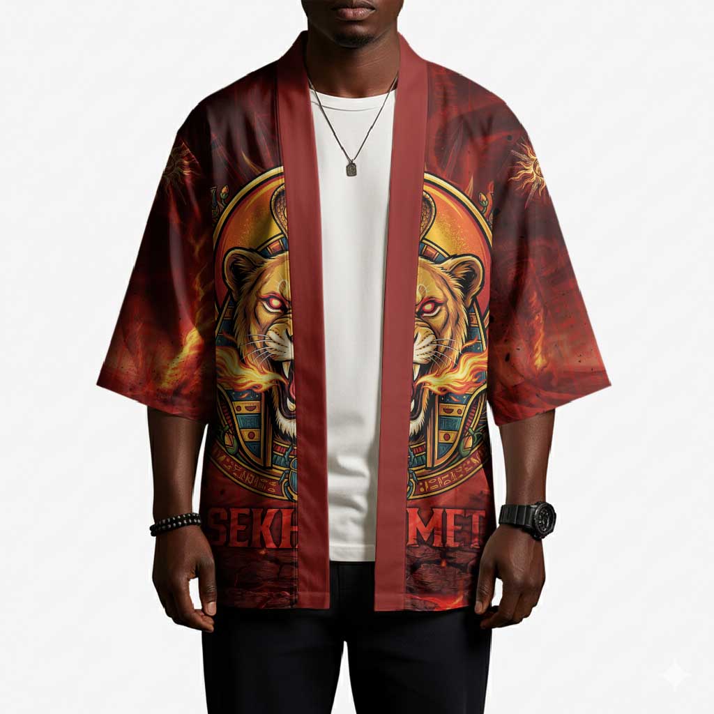 Sekhmet Kimono Egyptian Fiery Lioness Head and Ancient Warrior