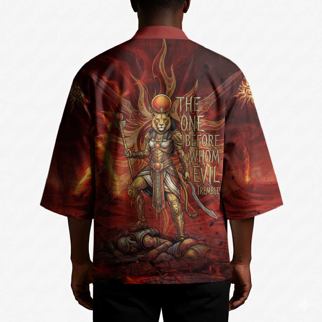 Sekhmet Kimono Egyptian Fiery Lioness Head and Ancient Warrior