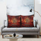 Sekhmet Pillow Cover Egyptian Fiery Lioness Head and Ancient Warrior