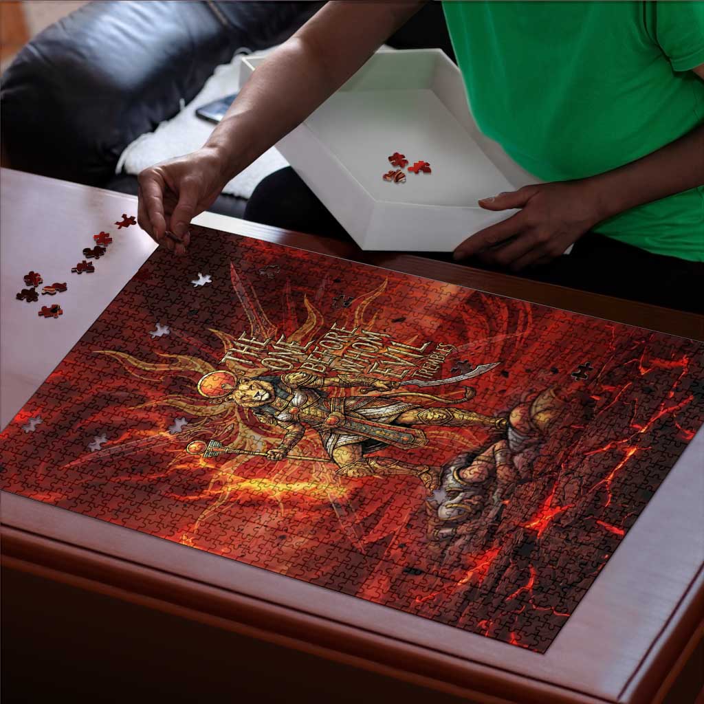 Sekhmet Puzzle Egyptian Fiery Lioness Head and Ancient Warrior