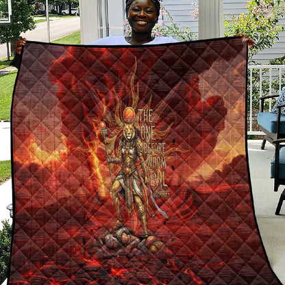 Sekhmet Quilt Egyptian Fiery Lioness Head and Ancient Warrior