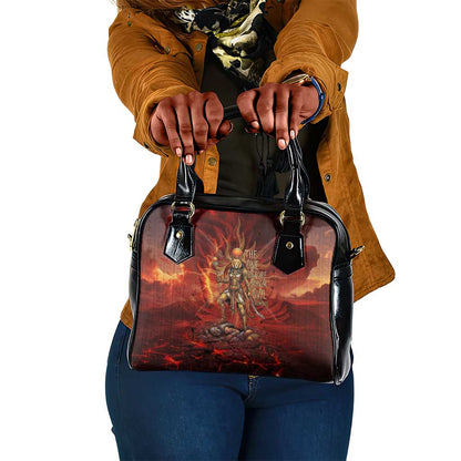 Sekhmet Shoulder Handbag Egyptian Fiery Lioness Head and Ancient Warrior
