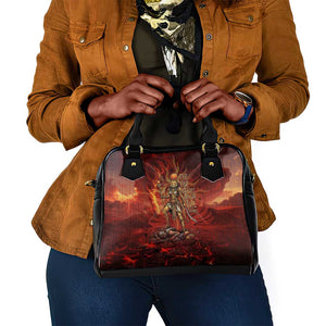 Sekhmet Shoulder Handbag Egyptian Fiery Lioness Head and Ancient Warrior