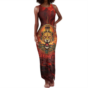 Sekhmet Tank Maxi Dress Egyptian Fiery Lioness Head and Ancient Warrior