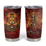 Sekhmet Tumbler Cup Egyptian Fiery Lioness Head and Ancient Warrior