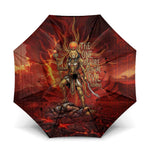 Sekhmet Umbrella Egyptian Fiery Lioness Head and Ancient Warrior