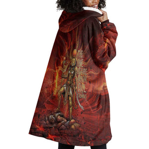 Sekhmet Wearable Blanket Hoodie Egyptian Fiery Lioness Head and Ancient Warrior