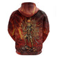 Sekhmet Zip Hoodie Egyptian Fiery Lioness Head and Ancient Warrior