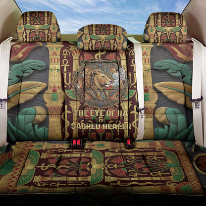Sekhmet Back Car Seat Cover with Eye of Ra and Sacred Lion Symbol in Egyptian Healer